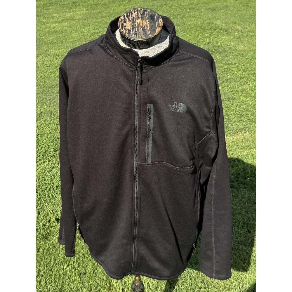 The North Face Jacket Mens 2XL Black Softshell Full Zip Fleece Lined Stretch - Picture 3 of 9